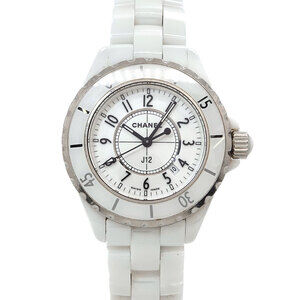 Chanel J12 33mm H0968 Women's Watch, Date Display, White Ceramic Quartz Watch